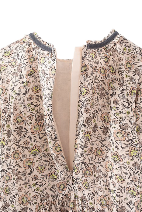 GIRLS’ BEIGE FLOWER PRINT DRESS 4