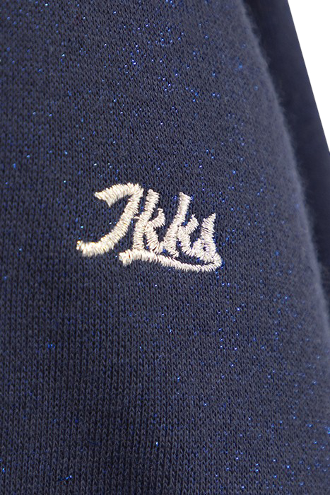 GIRLS’ NAVY GLITTERY HOODED SWEATSHIRT DRESS 5