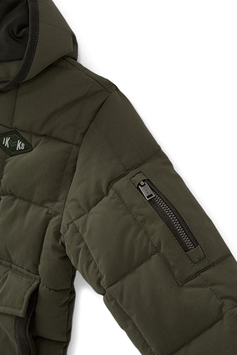 BOYS’ KHAKI DOUBLE OPENING POCKET PADDED JACKET 5