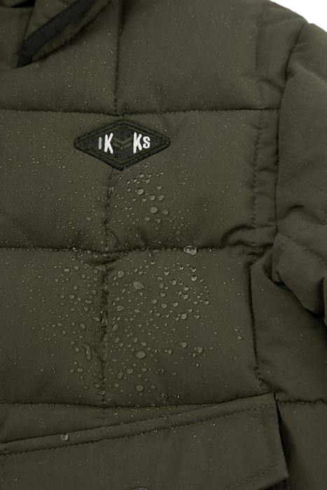 BOYS’ KHAKI DOUBLE OPENING POCKET PADDED JACKET 7