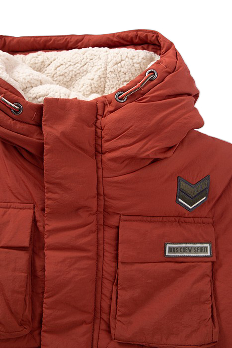 BOYS’ BRICK FUR-LINED RECYCLED PADDED JACKET 3