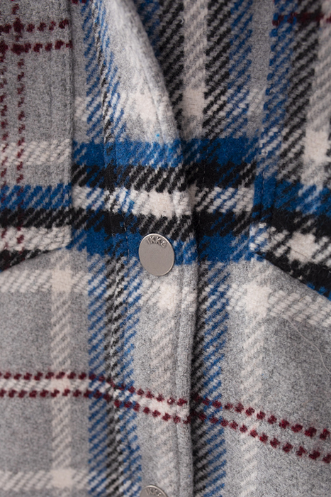 GIRLS’ GREY, BLUE, BLACK, ECRU CHECK COAT 7