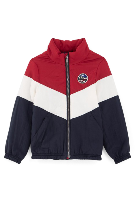 BOYS’ 2-IN-1 NAVY PARKA AND COLOUR BLOCK PADDED JACKET 3