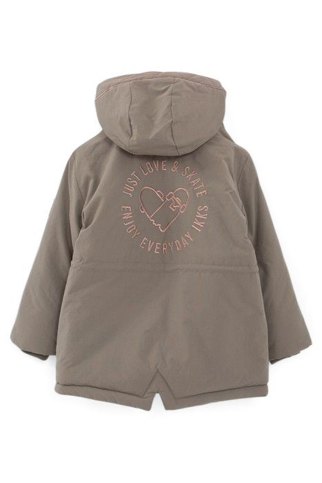 GIRLS’ 3-IN-1 KHAKI FURRY PARKA AND REVERSIBLE JACKET 2