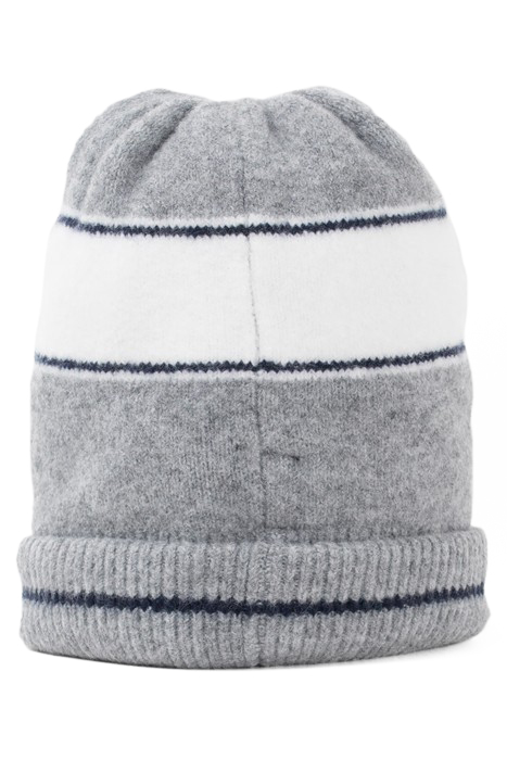 BOYS’ GREY SLOGAN JACQUARD KNIT BEANIE 2