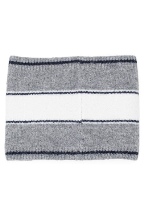 BOYS’ GREY SLOGAN JACQUARD KNIT SNOOD 2