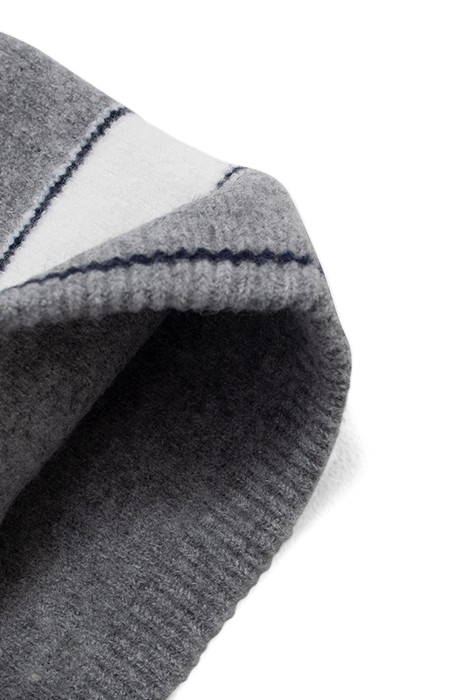 BOYS’ GREY SLOGAN JACQUARD KNIT SNOOD 6