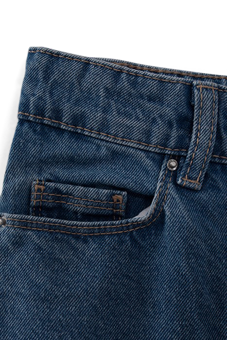 GIRLS’ LIGHT BLUE ORGANIC COTTON 7/8 MOM JEANS 4