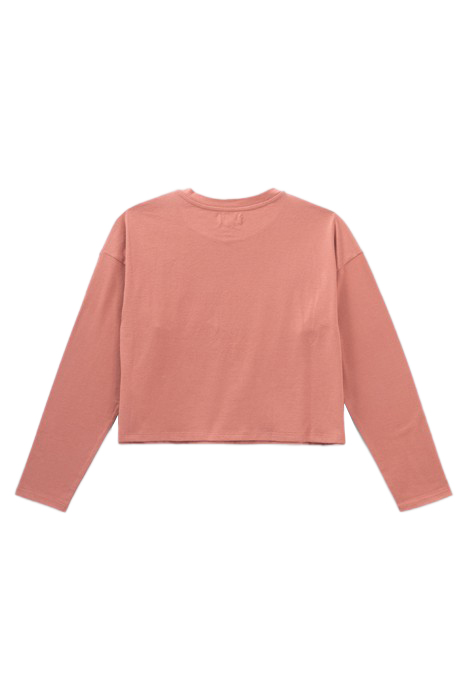 GIRLS’ TERRACOTTA T-SHIRT WITH SMILE ON LEOPARD BACKGROUND 2