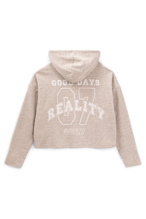 GIRLS’ BEIGE HOODED T-SHIRT WITH XL PRINT ON BACK 2