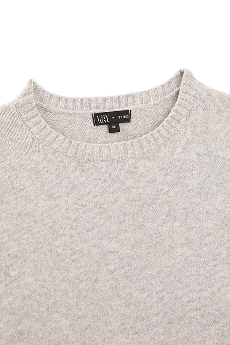 GIRLS’ GREY KNIT SWEATER WITH TROMPE-L'OEIL SHIRT 4