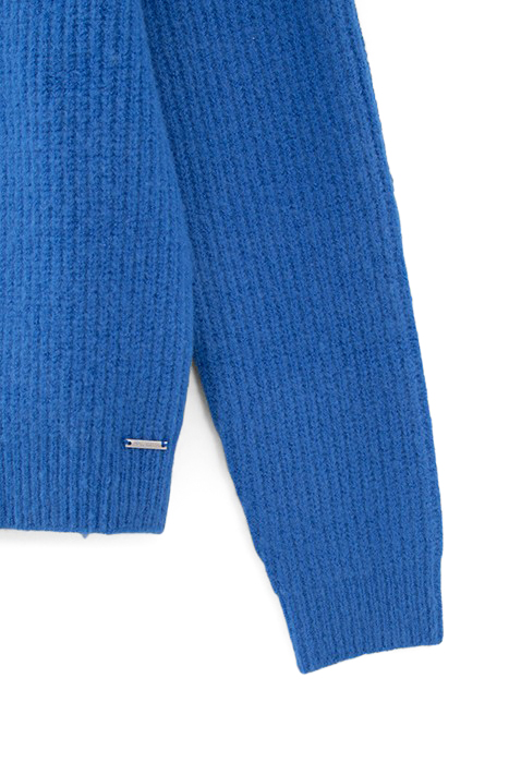GIRLS’ BLUE KNIT CROPPED CARDIGAN 4