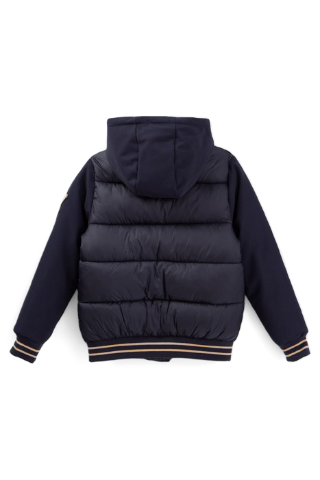 BOYS’ NAVY MIXED-FABRIC BASEBALL-STYLE PADDED JACKET 2