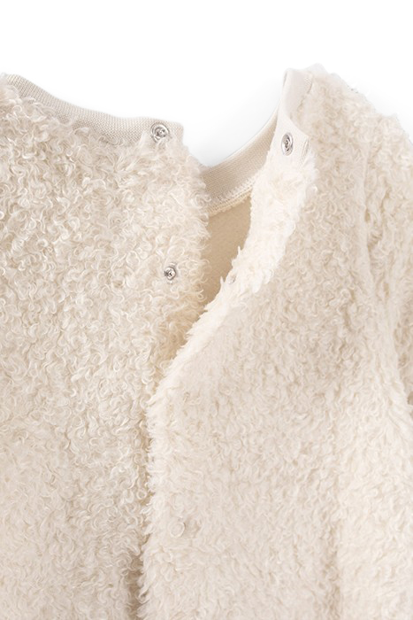 BABY GIRLS’ ECRU SHERPA DRESS WITH EMBROIDERED LOGO 6