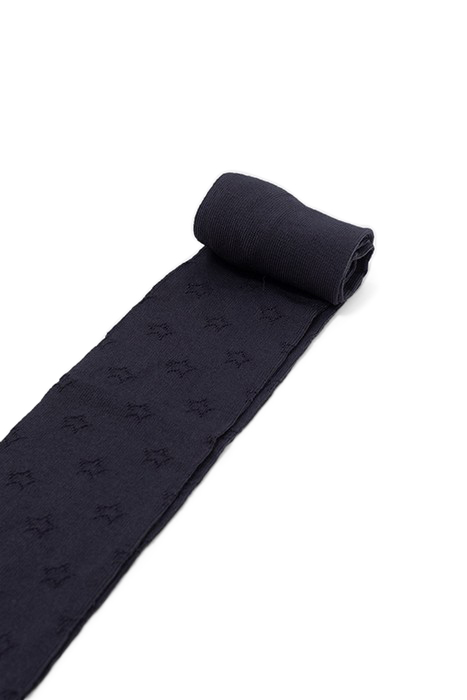 GIRLS’ NAVY OPENWORK KNIT TIGHTS WITH STAR MOTIFS 4