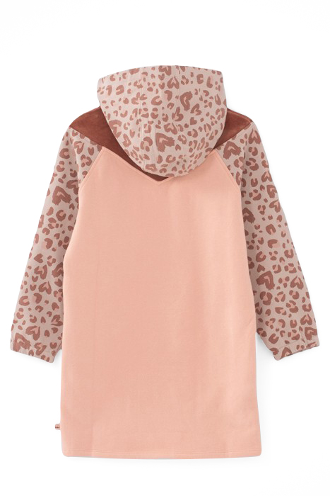 GIRLS’ PINK LEOPARD MOTIF SWEATSHIRT DRESS 2