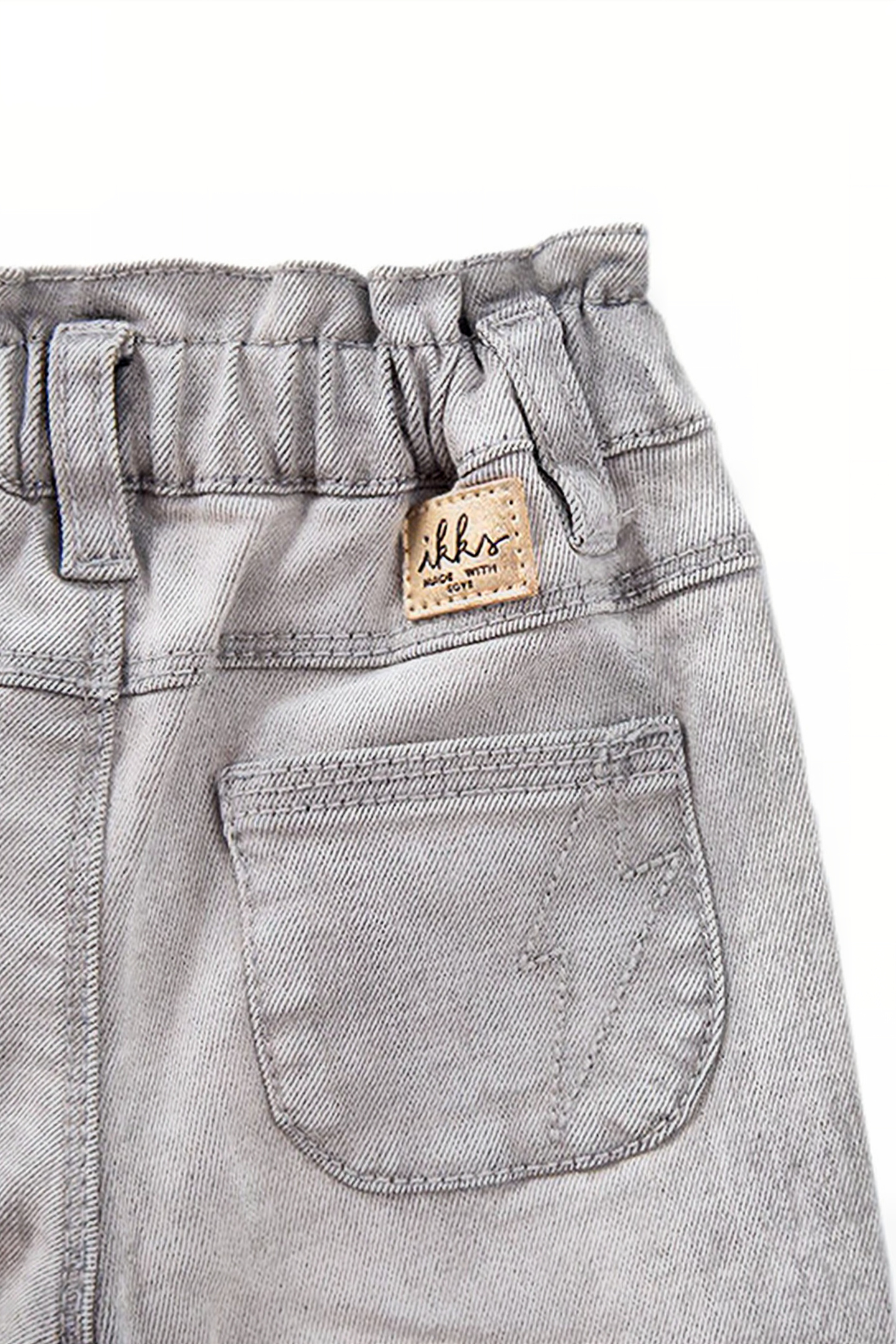 BABY GIRLS’ GREY ELASTICATED WAIST JEANS 5