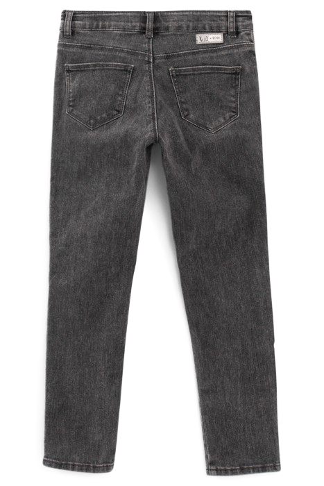 GIRLS’ GREY HIGH-WAIST SLIM JEANS WITH SIDE BANDS 2