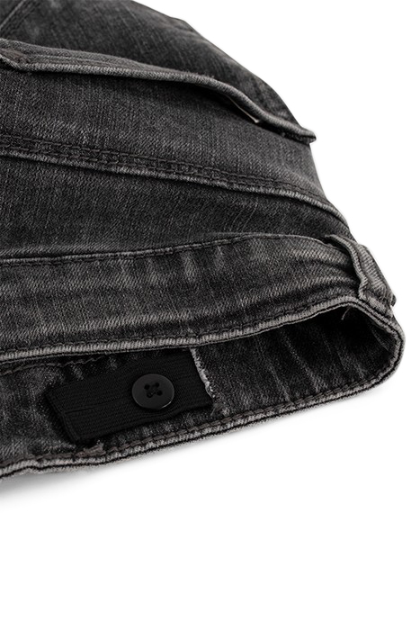 GIRLS’ GREY HIGH-WAIST SLIM JEANS WITH SIDE BANDS 6