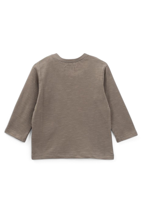 BOYS’ KHAKI TEXTURED TRAINERS IMAGE ORGANIC COTTON T-SHIRT 2