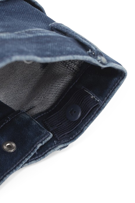 BABY GIRLS’ BLUE JEANS WITH FRINGED CUFFS AND SCARF BELT 6