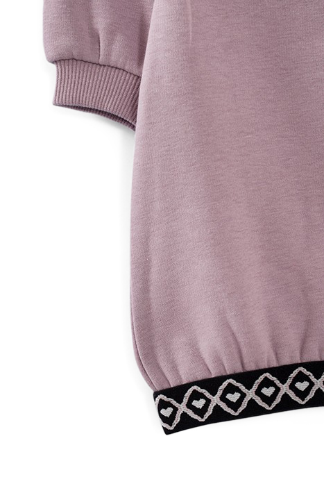 BABY GIRLS’ VIOLET SWEATSHIRT DRESS WITH ROCK BRAID 4