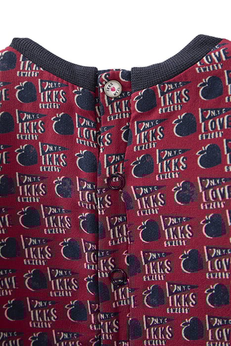 BABY GIRLS’ NAVY/HEART-APPLES REVERSIBLE DRESS 9