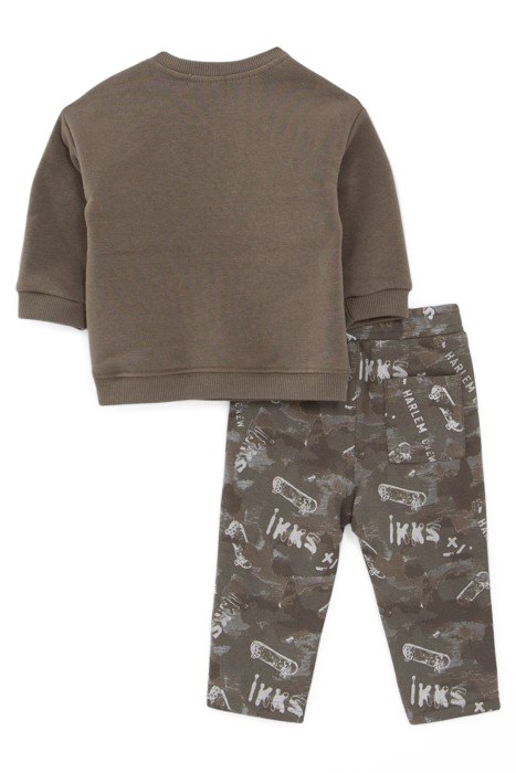 BABY BOYS’ CAMOUFLAGE JOGGERS AND KHAKI SWEATSHIRT OUTFIT 2