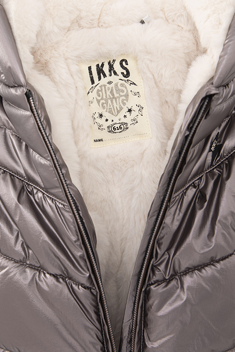 BABY GIRLS’ METALLIC VIOLET HOODED PADDED JACKET 5