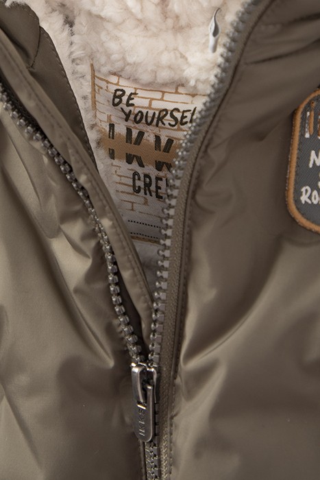 BABY BOYS’ KHAKI HEAT-SEALED CHEVRON QUILTED PADDED JACKET 5