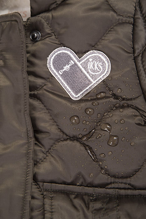 BABY GIRLS’ KHAKI QUILTED FUR-LINED HOODED PARKA 7