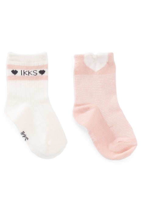 BABY GIRLS’ ECRU/PINK SOCKS 2