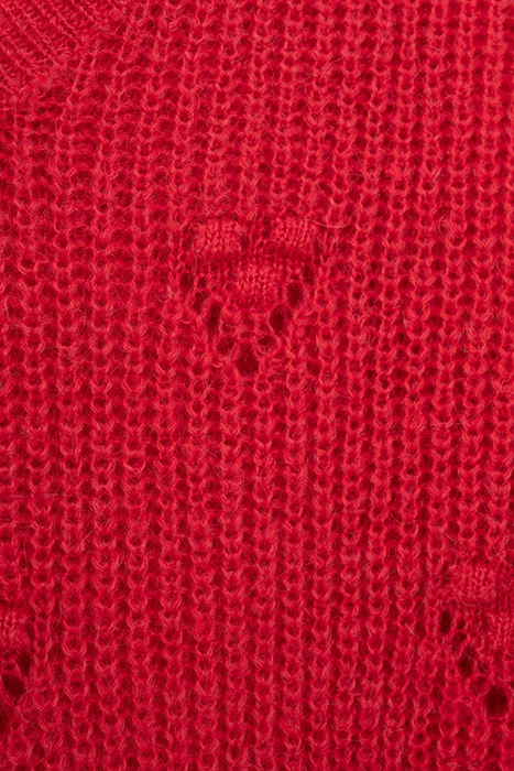FLASH PINK DECORATIVE STITCH KNIT SWEATER 8
