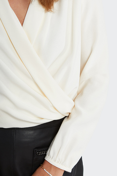 OFF-WHITE SHAWL COLLAR BLOUSE 5