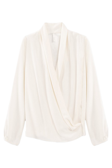 OFF-WHITE SHAWL COLLAR BLOUSE 4