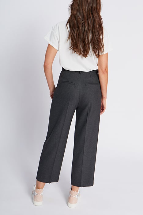 CHARCOAL CROPPED SUIT TROUSERS 2