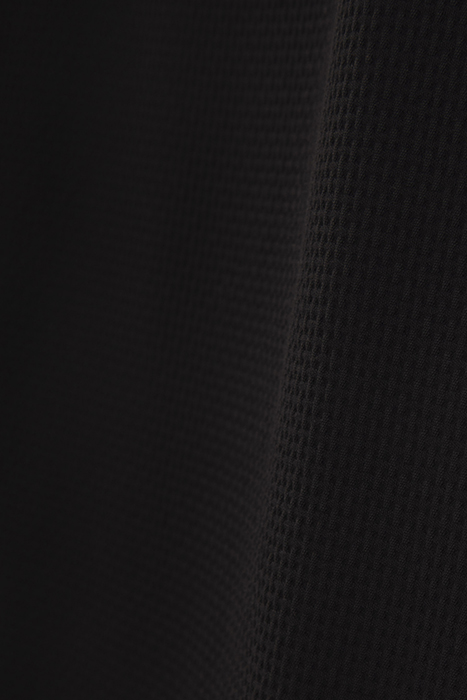 BLACK WAFFLE-KNIT DRESS WITH LETTER BANDS 10