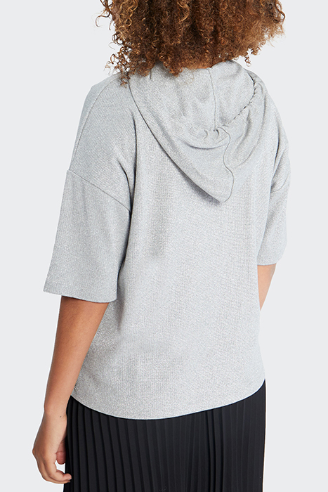 SILVER KNIT HOODED TOP 2