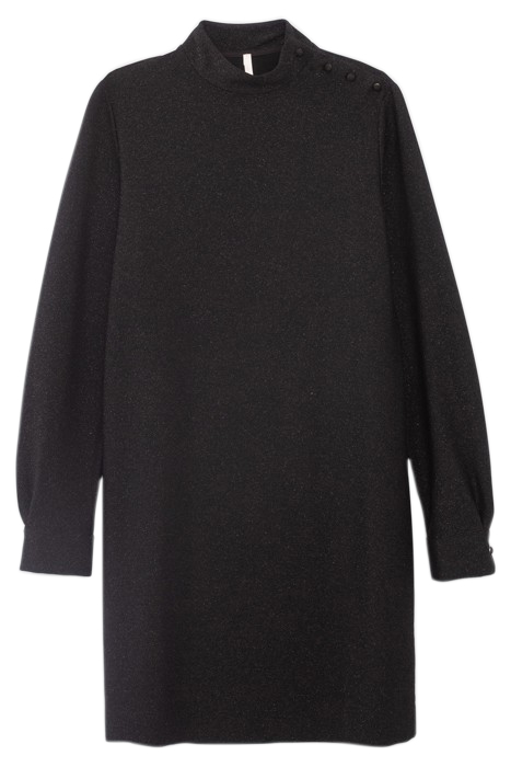 BLACK SHINY KNIT DRESS 3