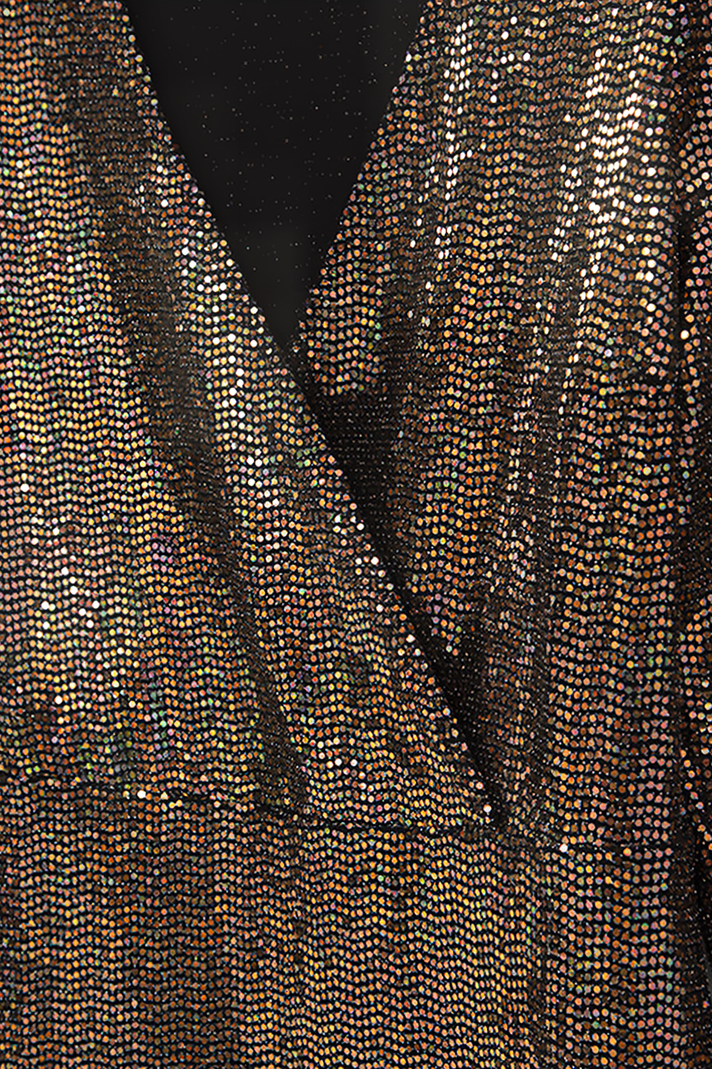 BLACK KNIT DRESS WITH METALLIC MINI POLKA DOTS 9