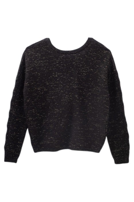 BLACK KNIT SWEATER WITH DECORATIVE BOW ON BACK 4