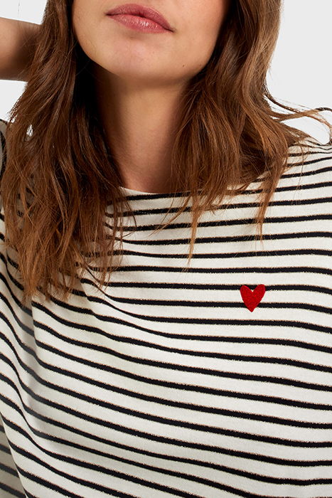 SAILOR T-SHIRT WITH STRIPES AND EMBROIDERED HEART 5