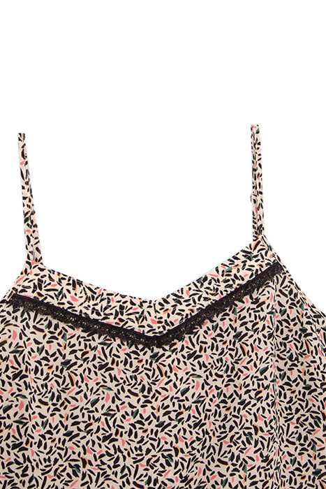 OFF-WHITE LEAF PRINT LINGERIE-STYLE TOP 2