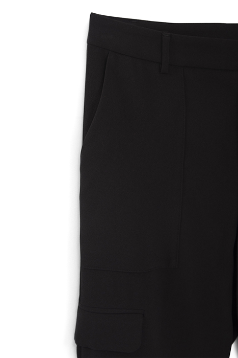 BLACK FLOWING COMBAT-STYLE TROUSERS 8