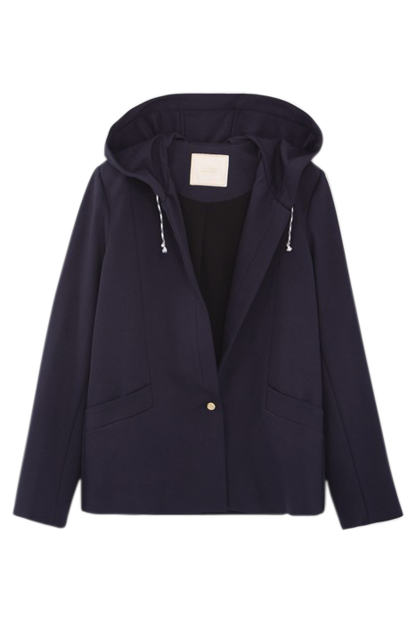 NAVY HOODED SUIT JACKET 3