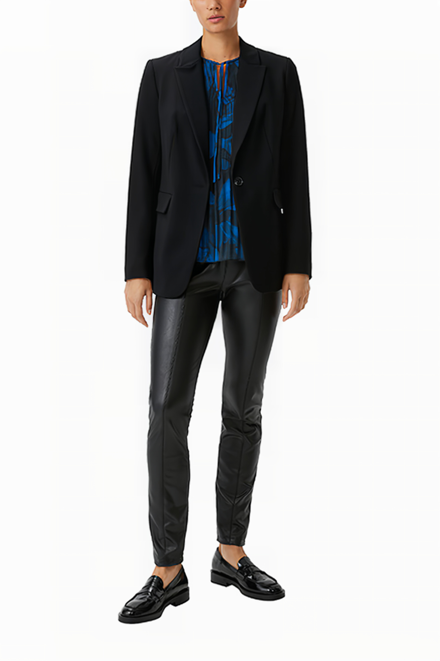 COMMA BLOUSES GREY/BLACK 4