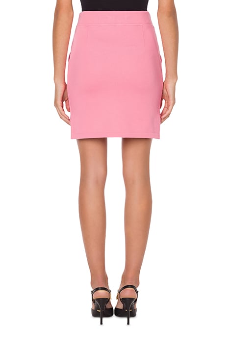 GEOMETRIC LOGO FLEECE MINISKIRT PINK 2