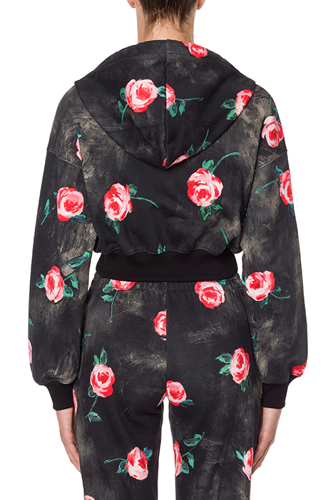 PAINTED FLOWERS CROPPED SWEATSHIRT MULTICOLOR 2