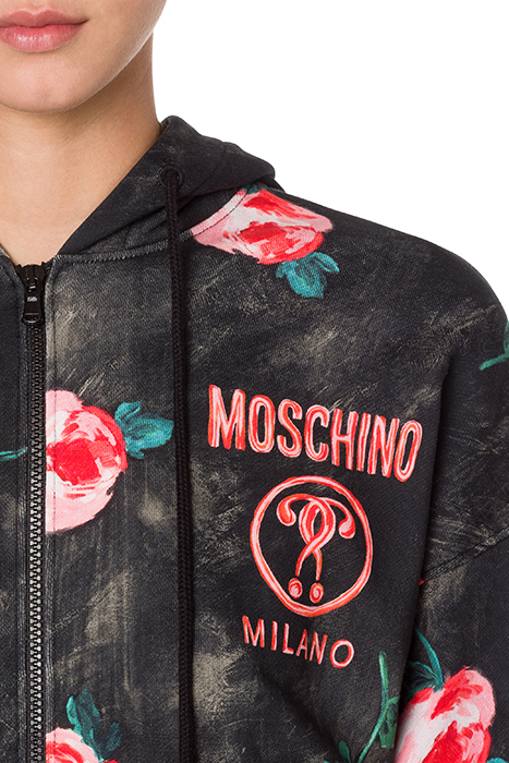 PAINTED FLOWERS CROPPED SWEATSHIRT MULTICOLOR 4