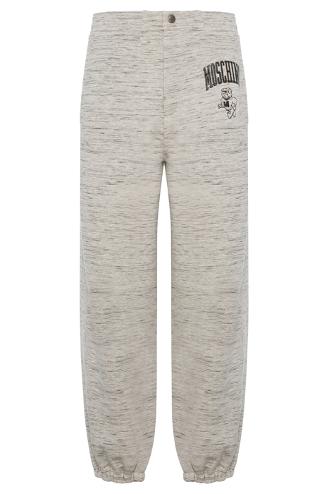 MOSCHINO VARSITY SLUB FLEECE JOGGERS GREY 3